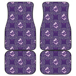 Purple Pisces Zodiac Pattern Print Front and Back Car Floor Mats