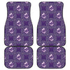 Purple Pisces Zodiac Pattern Print Front and Back Car Floor Mats