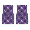 Purple Pisces Zodiac Pattern Print Front Car Floor Mats