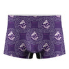 Purple Pisces Zodiac Pattern Print Men's Boxer Briefs