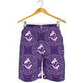 Purple Pisces Zodiac Pattern Print Men's Shorts