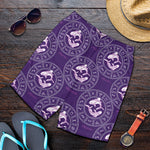 Purple Pisces Zodiac Pattern Print Men's Shorts