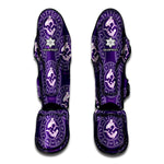 Purple Pisces Zodiac Pattern Print Muay Thai Shin Guard