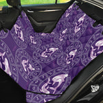 Purple Pisces Zodiac Pattern Print Pet Car Back Seat Cover