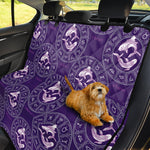 Purple Pisces Zodiac Pattern Print Pet Car Back Seat Cover