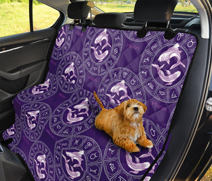 Purple Pisces Zodiac Pattern Print Pet Car Back Seat Cover