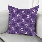 Purple Pisces Zodiac Pattern Print Pillow Cover
