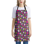 Purple Pitaya Pattern Print Apron