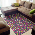 Purple Pitaya Pattern Print Area Rug