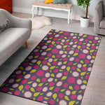 Purple Pitaya Pattern Print Area Rug