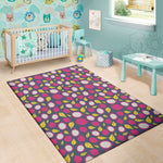Purple Pitaya Pattern Print Area Rug