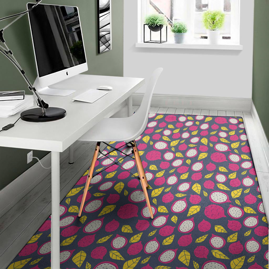 Purple Pitaya Pattern Print Area Rug