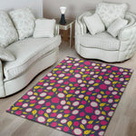 Purple Pitaya Pattern Print Area Rug