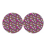 Purple Pitaya Pattern Print Car Coasters