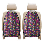 Purple Pitaya Pattern Print Car Seat Organizers