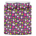Purple Pitaya Pattern Print Duvet Cover Bedding Set