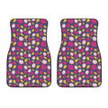 Purple Pitaya Pattern Print Front Car Floor Mats