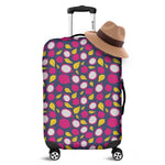 Purple Pitaya Pattern Print Luggage Cover
