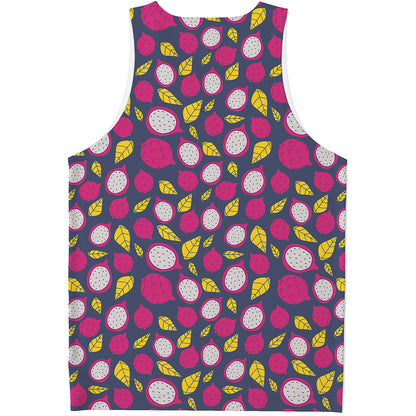 Purple Pitaya Pattern Print Men's Tank Top