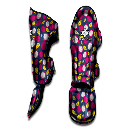 Purple Pitaya Pattern Print Muay Thai Shin Guard
