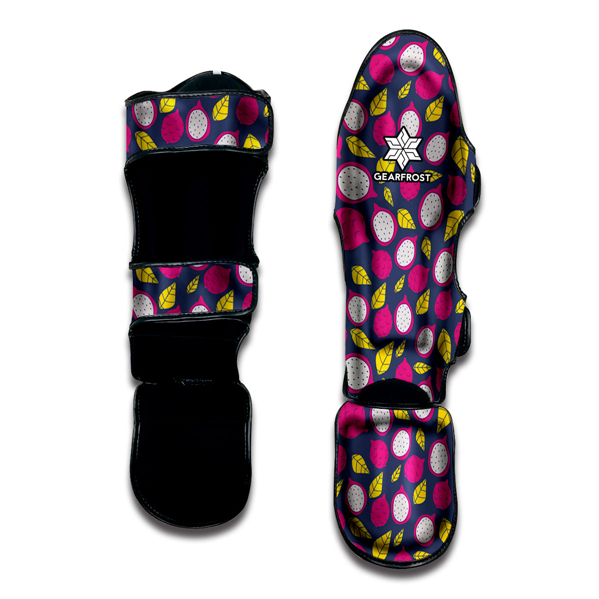 Purple Pitaya Pattern Print Muay Thai Shin Guard