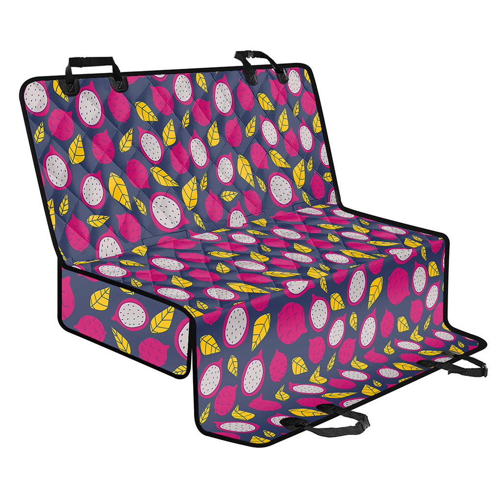 Purple Pitaya Pattern Print Pet Car Back Seat Cover