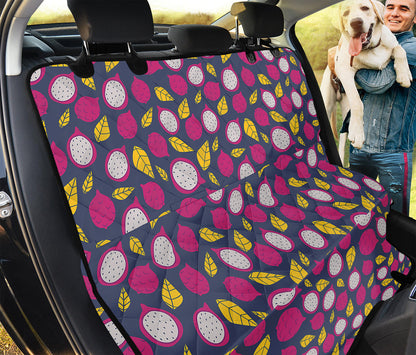 Purple Pitaya Pattern Print Pet Car Back Seat Cover