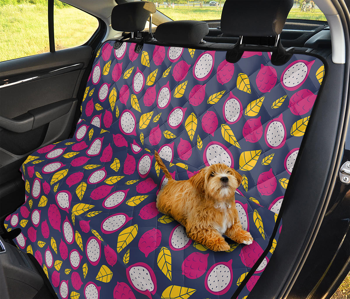 Purple Pitaya Pattern Print Pet Car Back Seat Cover