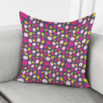 Purple Pitaya Pattern Print Pillow Cover