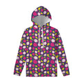 Purple Pitaya Pattern Print Pullover Hoodie