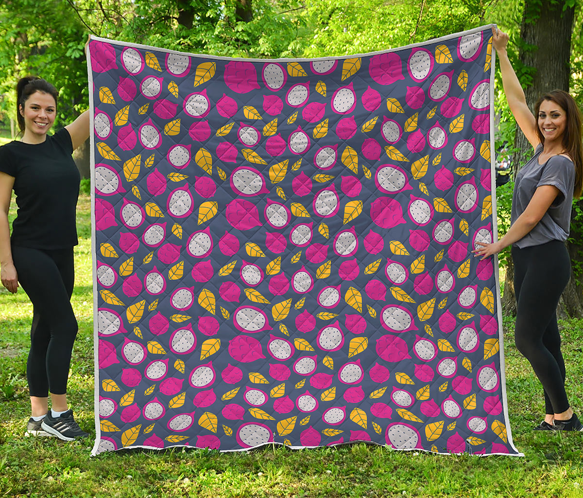 Purple Pitaya Pattern Print Quilt