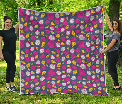 Purple Pitaya Pattern Print Quilt