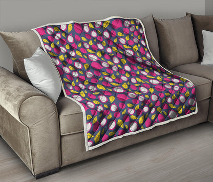 Purple Pitaya Pattern Print Quilt