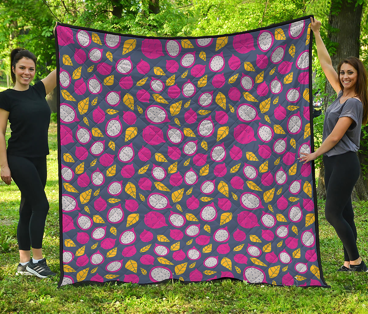 Purple Pitaya Pattern Print Quilt