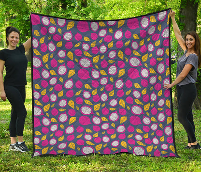 Purple Pitaya Pattern Print Quilt