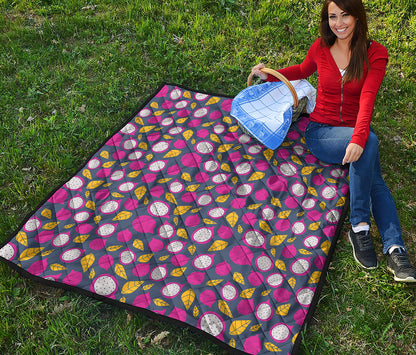 Purple Pitaya Pattern Print Quilt