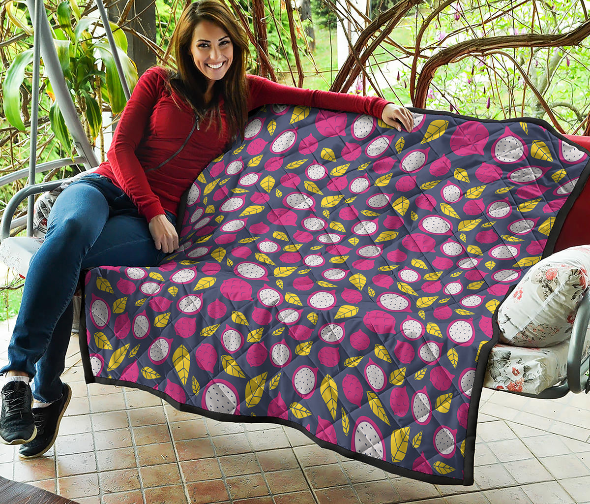 Purple Pitaya Pattern Print Quilt