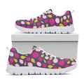 Purple Pitaya Pattern Print White Running Shoes