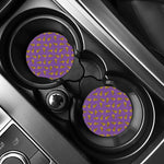 Purple Pizza Pattern Print Car Coasters