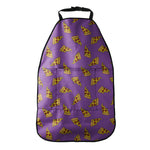 Purple Pizza Pattern Print Car Seat Organizers
