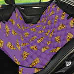 Purple Pizza Pattern Print Pet Car Back Seat Cover