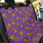 Purple Pizza Pattern Print Pet Car Back Seat Cover