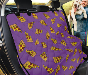 Purple Pizza Pattern Print Pet Car Back Seat Cover