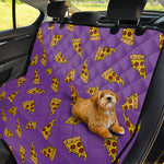 Purple Pizza Pattern Print Pet Car Back Seat Cover