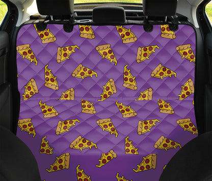 Purple Pizza Pattern Print Pet Car Back Seat Cover