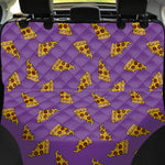 Purple Pizza Pattern Print Pet Car Back Seat Cover