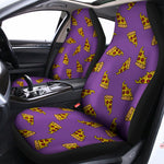 Purple Pizza Pattern Print Universal Fit Car Seat Covers