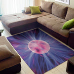 Purple Plasma Ball Print Area Rug