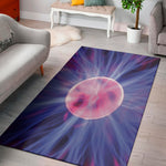 Purple Plasma Ball Print Area Rug