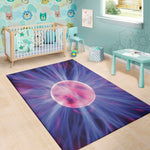 Purple Plasma Ball Print Area Rug
